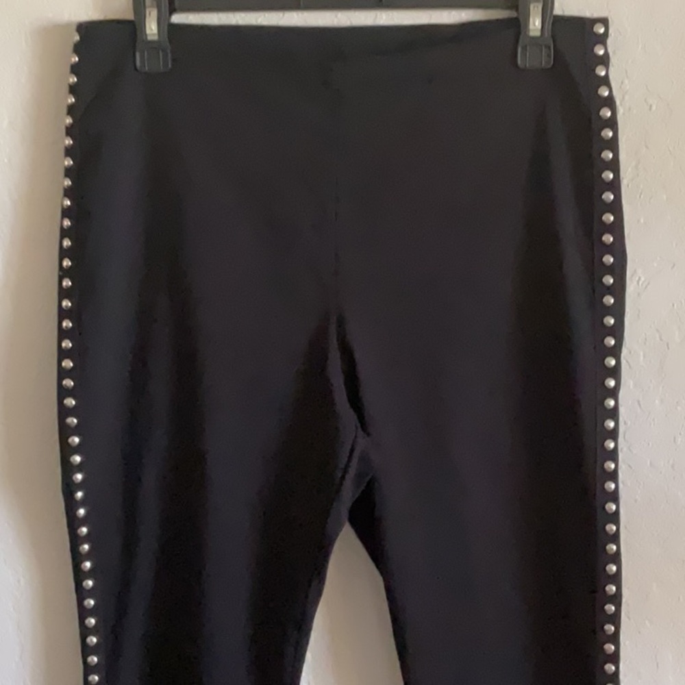 INC International Concepts Black Pull On Pants With Studs